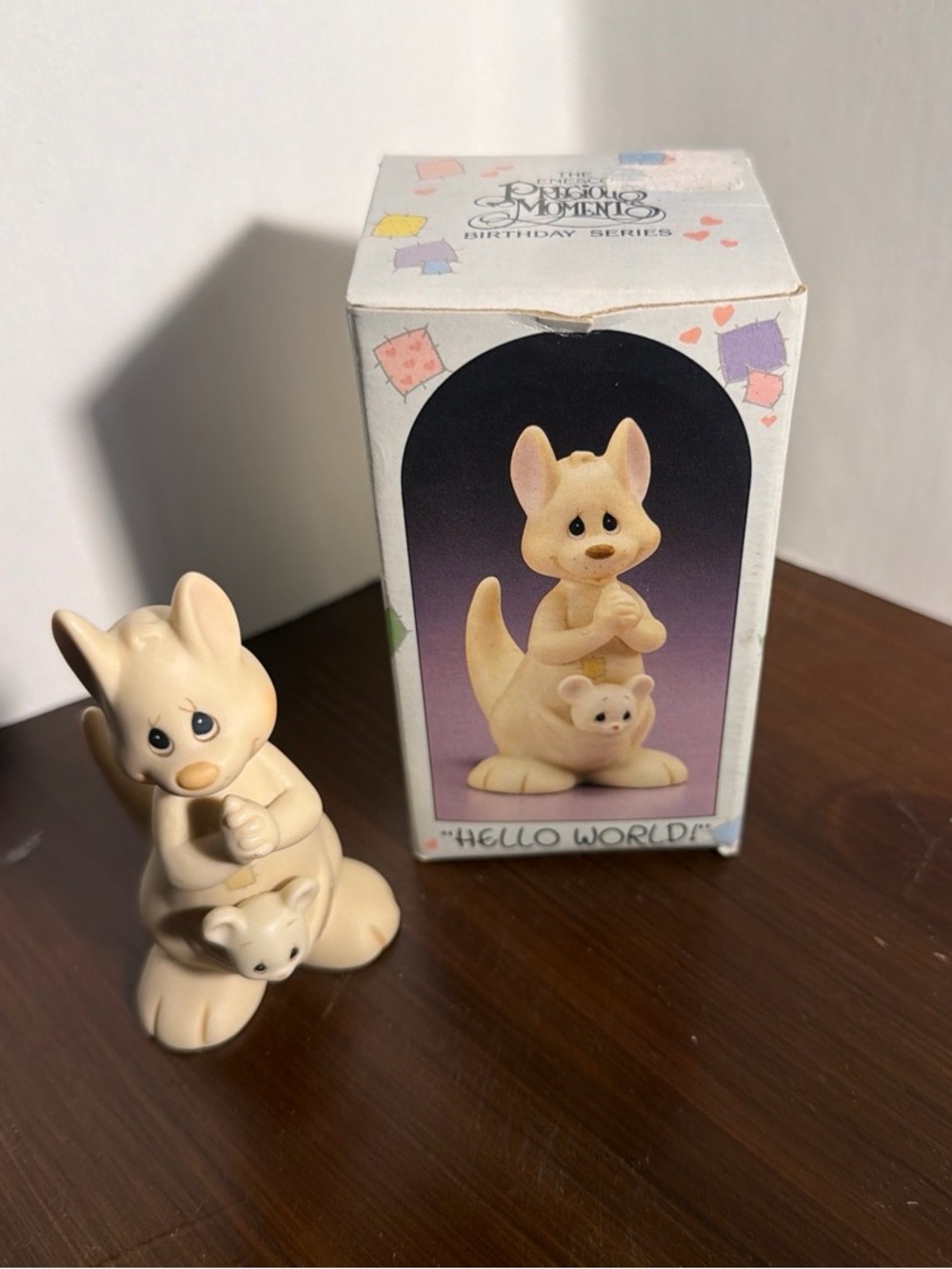 Precious Moments "Hello World" Kangaroo Figurine - Cream